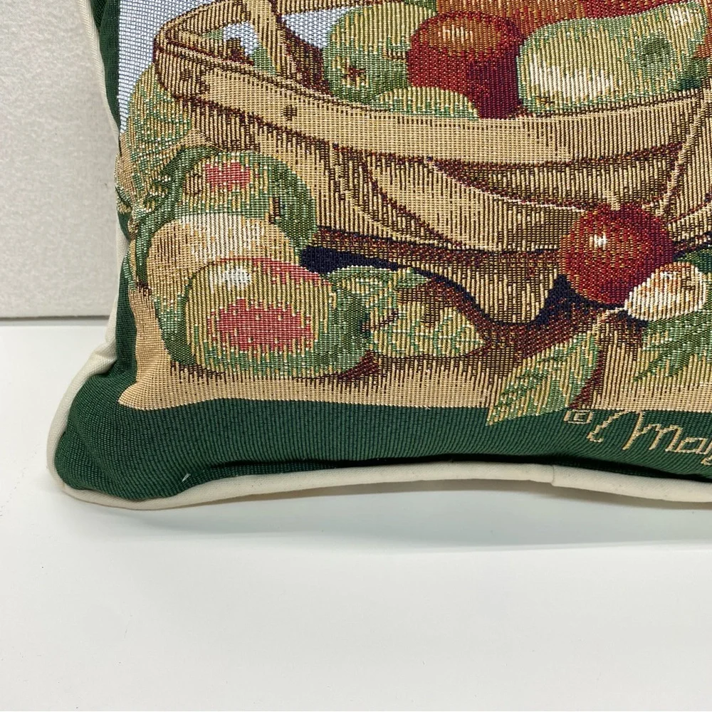 Marjolein Bastin Tapestry Throw Pillow Fruit Basket Butterfly Bird Design READ
